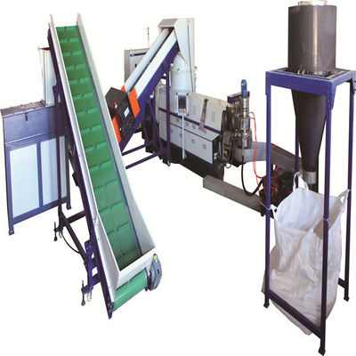 เครื่องรีไซเคิล PP / PE เครื่องรีไซเคิลพลาสติกเพลเลต 200kg/Hr เครื่องรีไซเคิล extruder