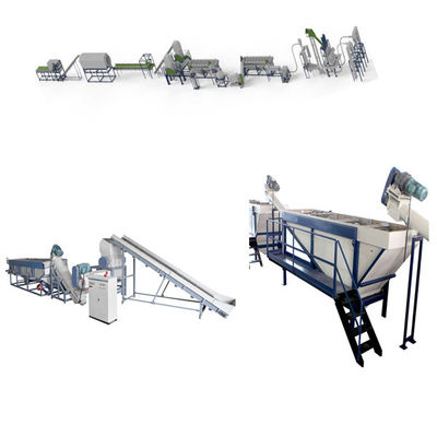 เครื่องทําความสะอาดขวด HDPE เครื่องบดขวดพลาสติกอัตโนมัติสําหรับการรีไซเคิล