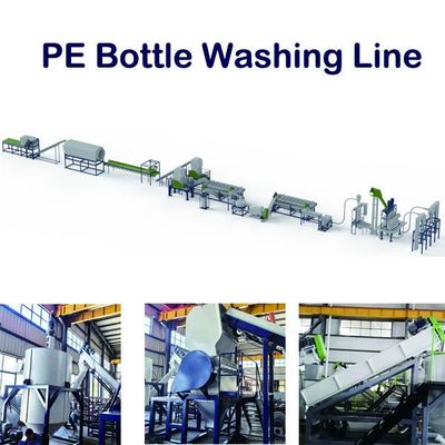 เครื่องรีไซเคิลซักผ้าพลาสติก HDPE เครื่องรีไซเคิลขยะขวด 200kw