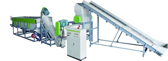 500kg/hr - 2500kg/hr เครื่องซักผ้าพลาสติก เครื่องรีไซเคิล เครื่องซักผ้าหนัง PE อัตโนมัติ